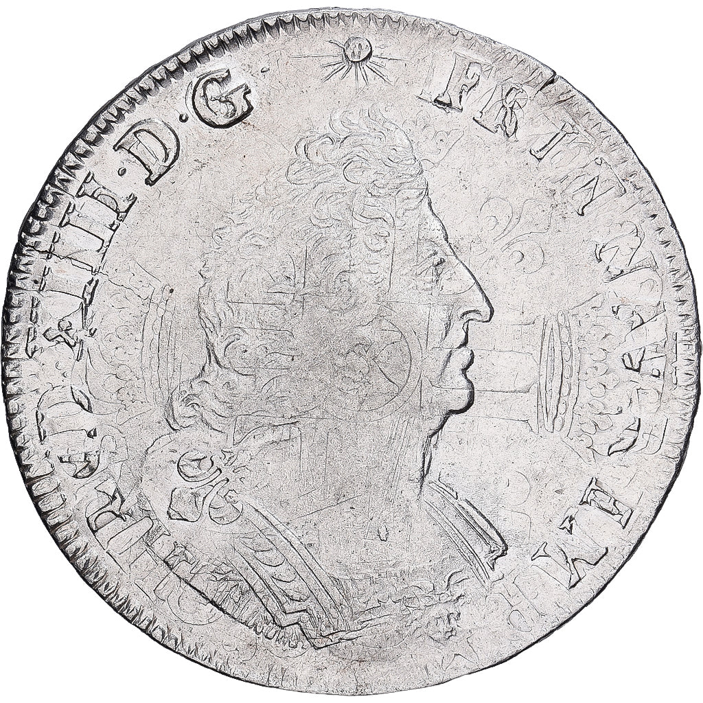 France, Louis XIV, Ecu aux palmes, 1694, Lille, Argent, TTB+, Gadoury:217