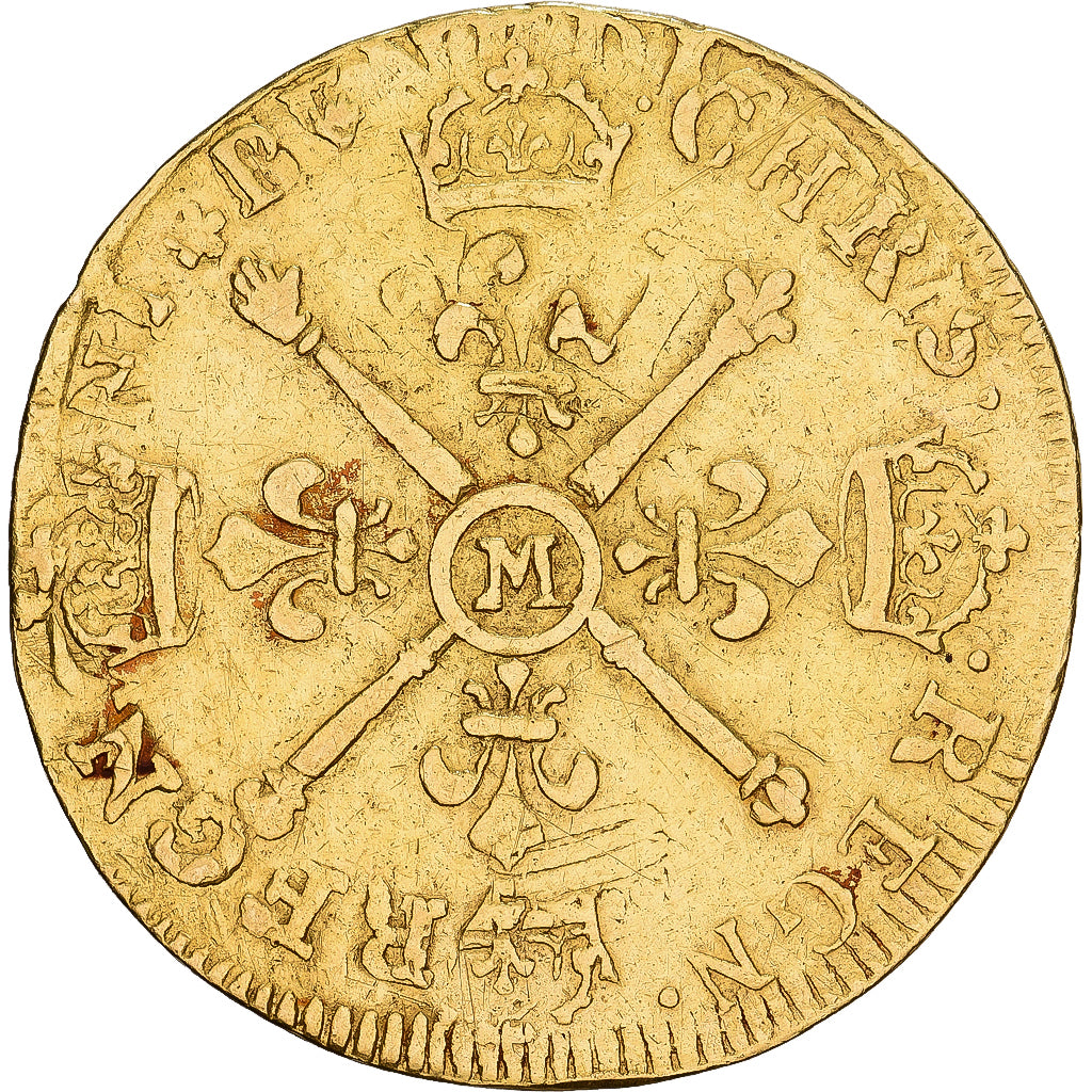 Francia, Louis XIV, Louis d'Or, Louis d'or aux insignes, 1704, Toulouse, Oro