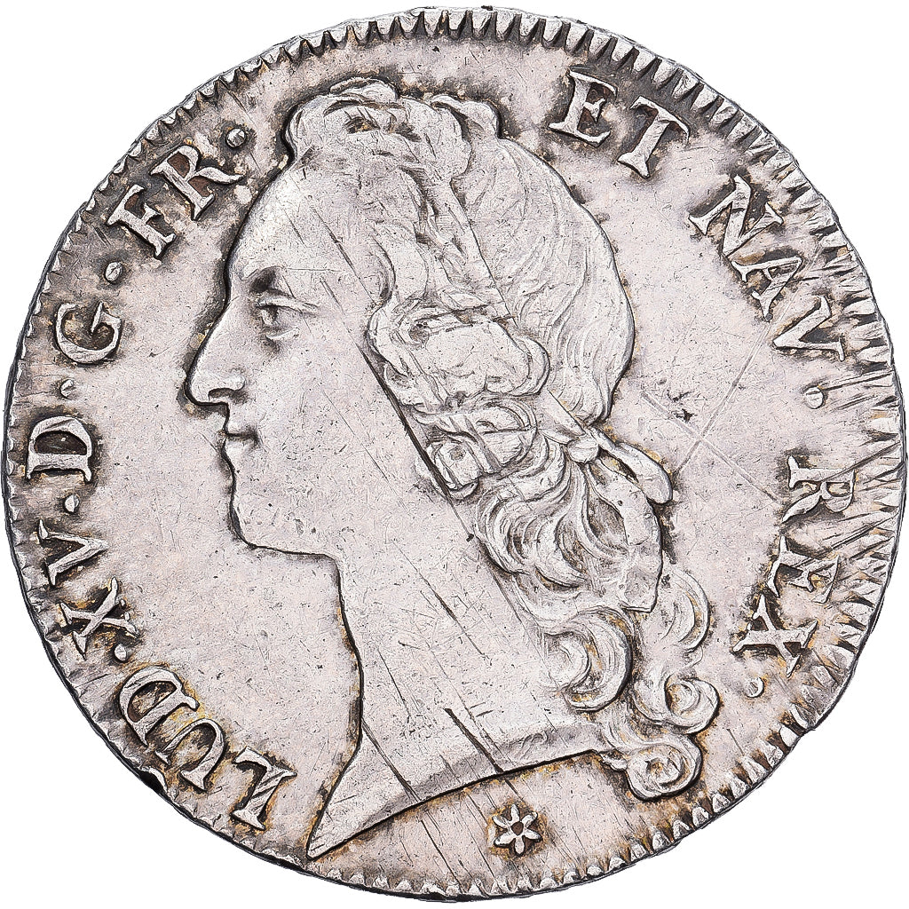 France, Louis XV, Écu au bandeau, 1761, Caen, Silver, AU(50-53), KM:512.5