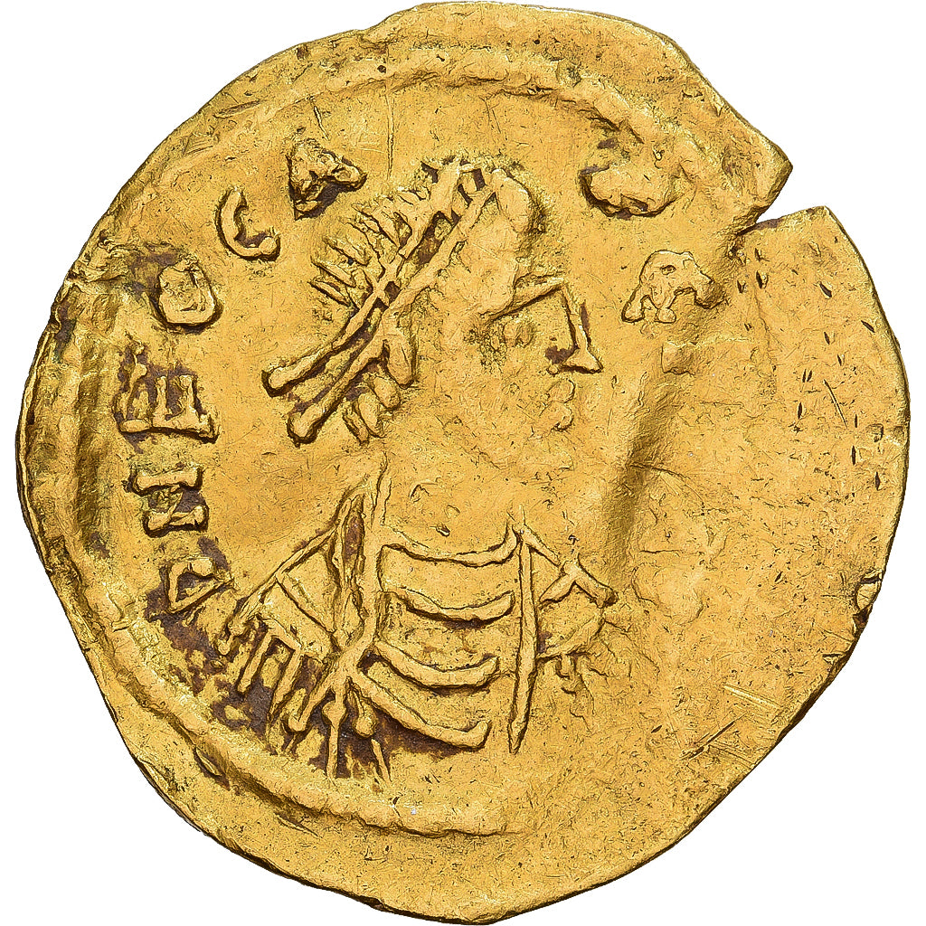 Byzantine Empire, Phocas, Tremissis, 607-610, Constantinople, Dourado