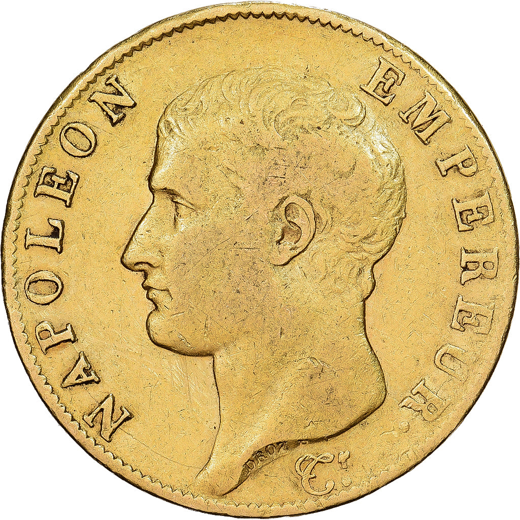 Francia, 40 Francs, Napoléon I, 1806, Paris, Oro, MB+, KM:675.1