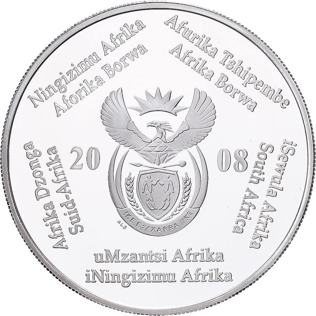 Sudafrica, 2 Rand, 2008, South Africa Mint, Argento, SPL+