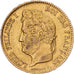 Francia, 40 Francs, Louis-Philippe, 1834, Paris, Oro, BB, KM:747.1
