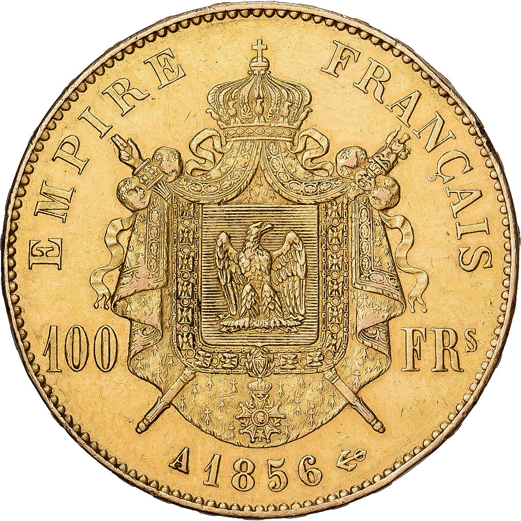 France, Napoléon III, 100 Francs, Napoléon III, 1856, Paris, Or, TTB+