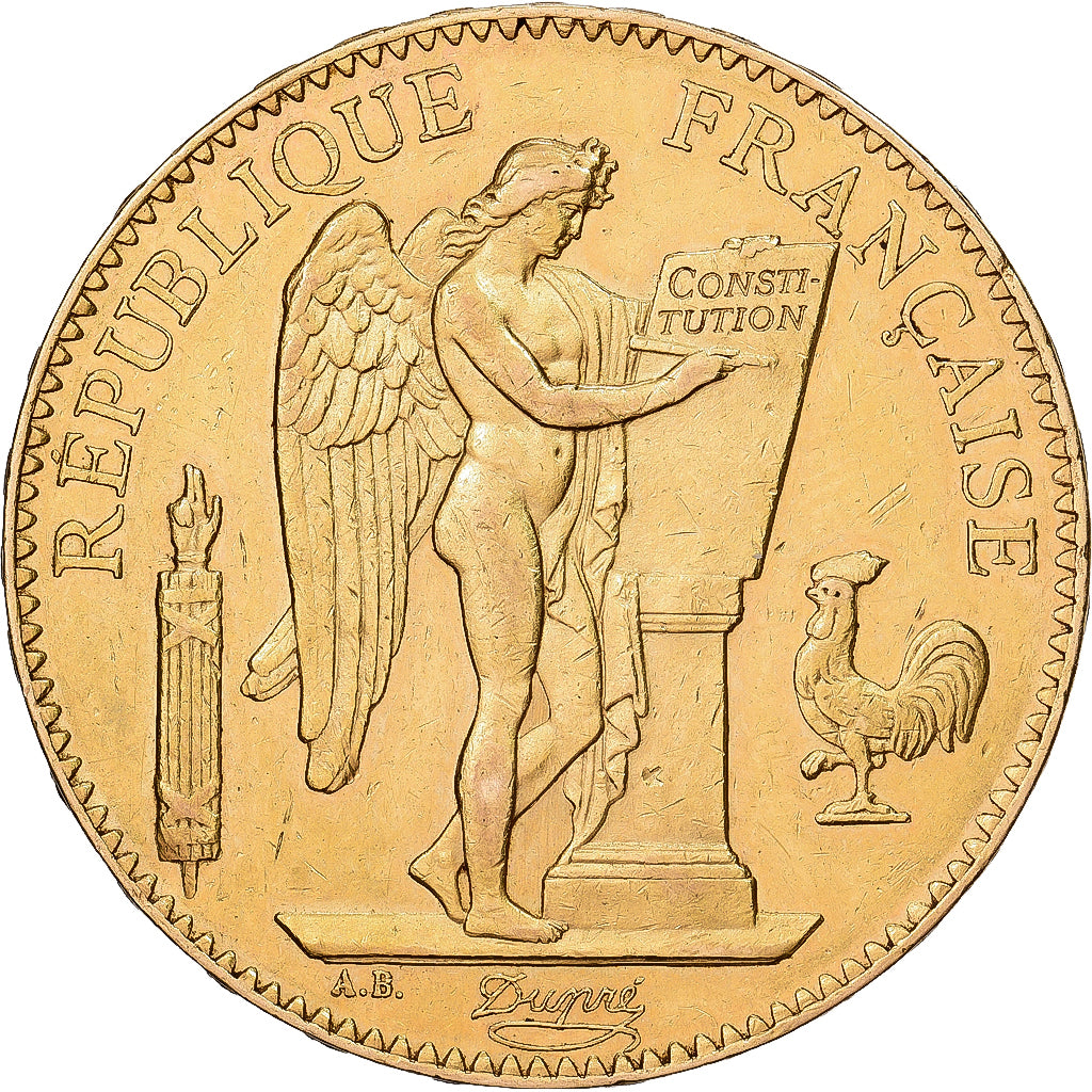 France, 100 Francs, Génie, 1881, Paris, Or, SUP, KM:832