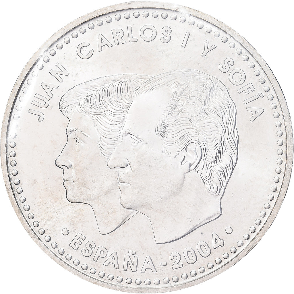 Espanha, Juan Carlos I, 12 Euro, 2004, Madrid, Prata, MS(60-62), KM:1096