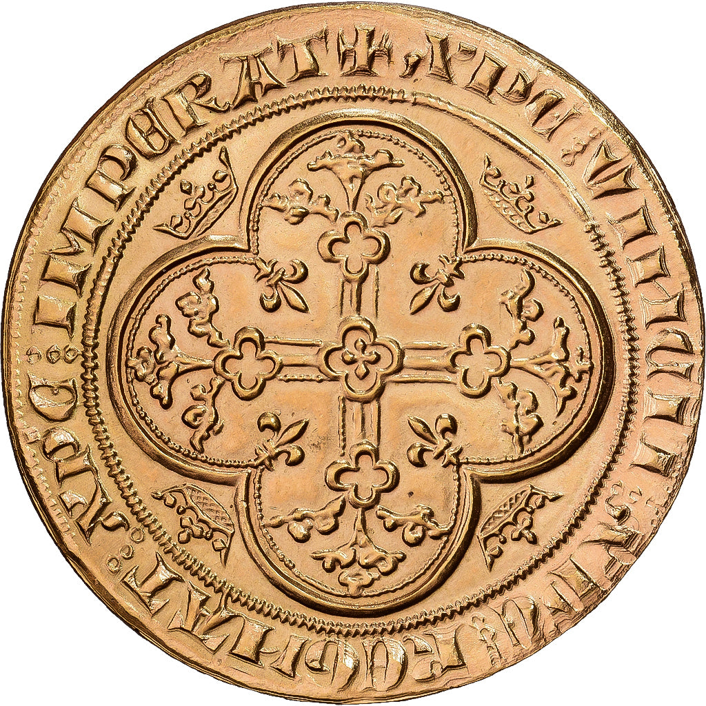 France, Medal, Reproduction, Ange d'Or, Philippe VI de Valois, 1970, Gold