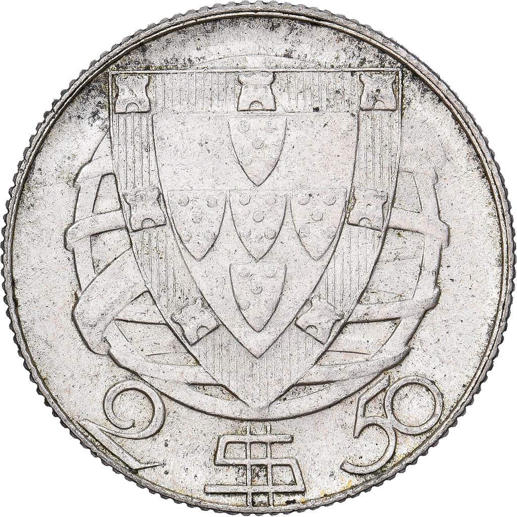 Portogallo, 2-1/2 Escudos, 1951, Lisbon, Argento, BB, KM:580