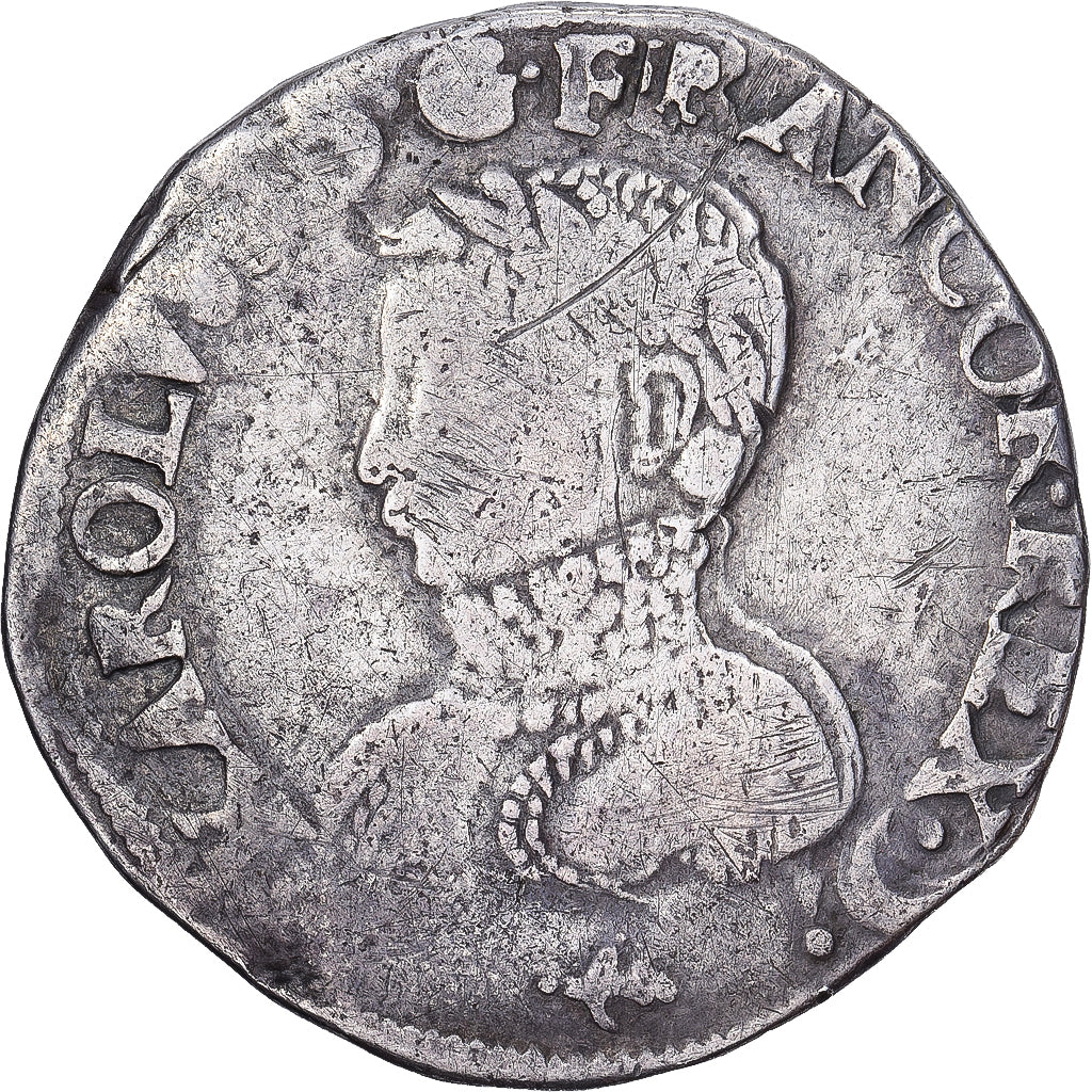 France, Charles IX, Teston, 1564, Bayonne, Argent, TB+, Gadoury:431