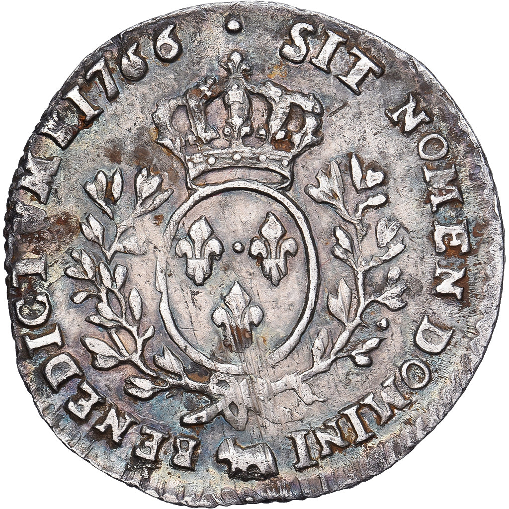 France, Louis XV, 1/10 Écu au bandeau, 1766, Pau, Silver, EF(40-45)