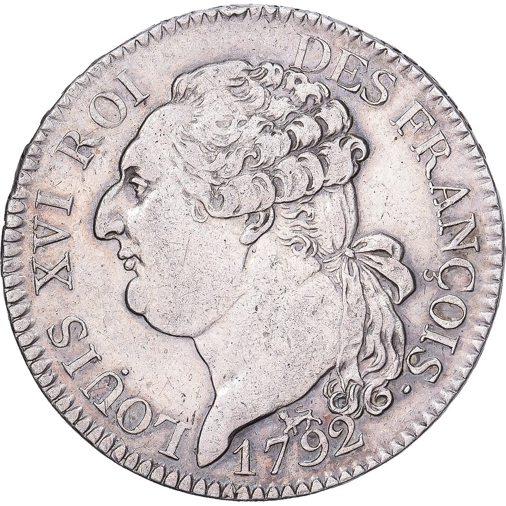 France, Louis XVI, 1/2 ECU, 3 Livres, ½ écu de 3 livres françois, 1792