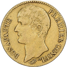 França, 40 Francs, Napoléon I, An 12 (1804), Paris, Dourado, VF(30-35), KM:652
