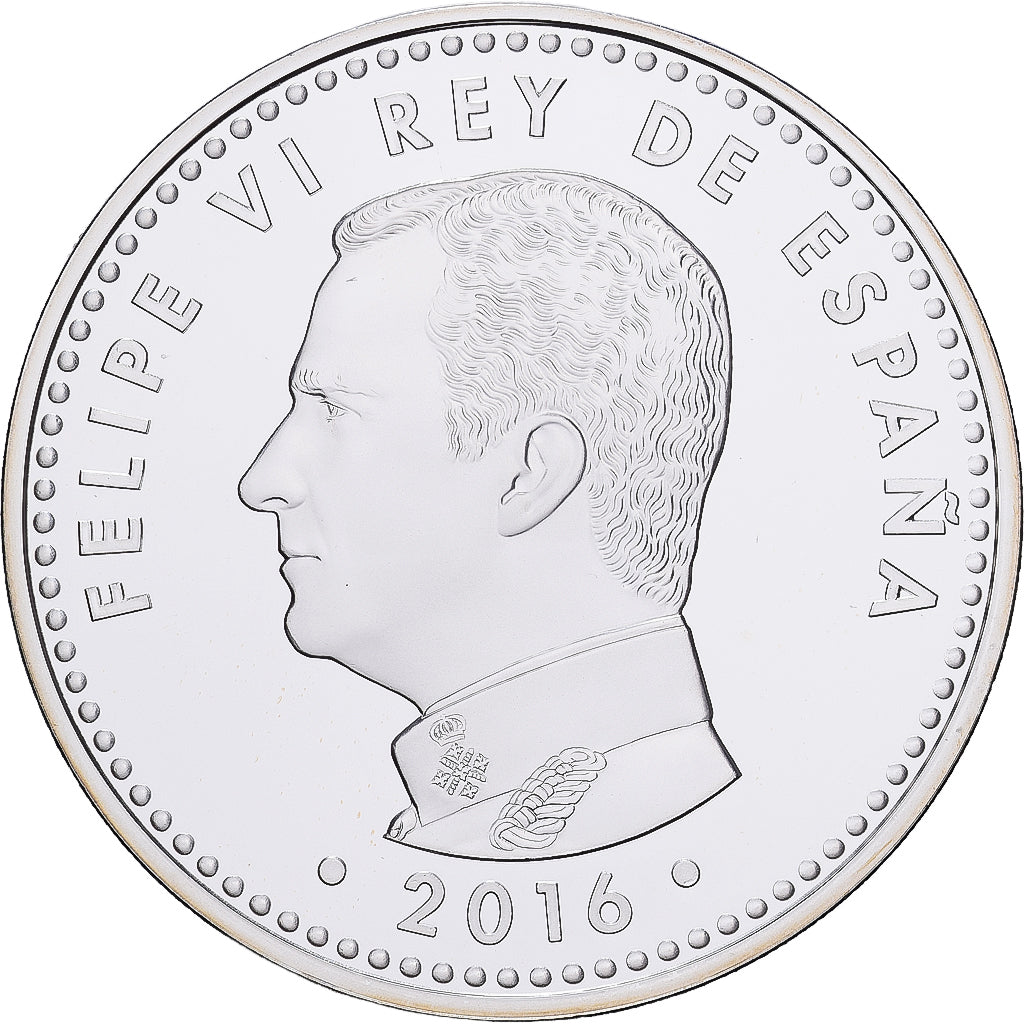 Spain, Felipe VI, 10 Euro, 2016, Madrid, Silver, MS(64)