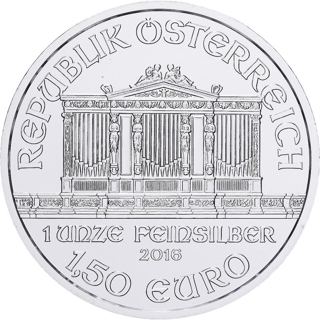 Austria, 1 Oz, 2016, Vienna, Silver, MS(60-62)