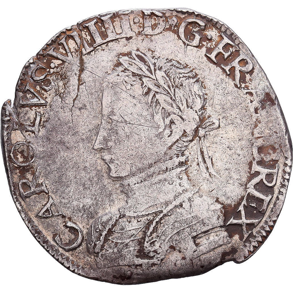 Frankrijk, Charles IX, Teston, 1563, Nantes, Zilver, FR+, Gadoury:429