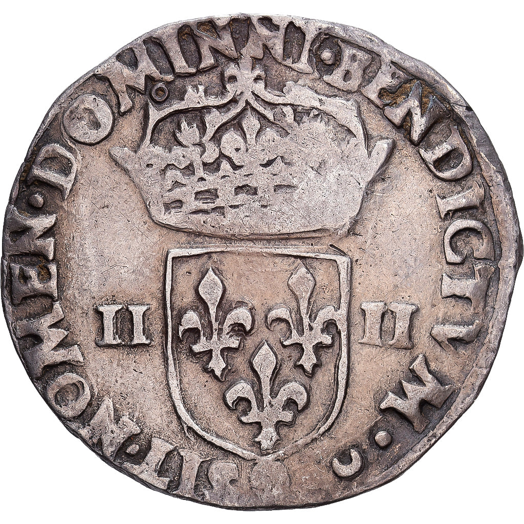 France, Henri III, 1/4 Ecu, 1578, Rennes, Silver, VF(30-35), Gadoury:494