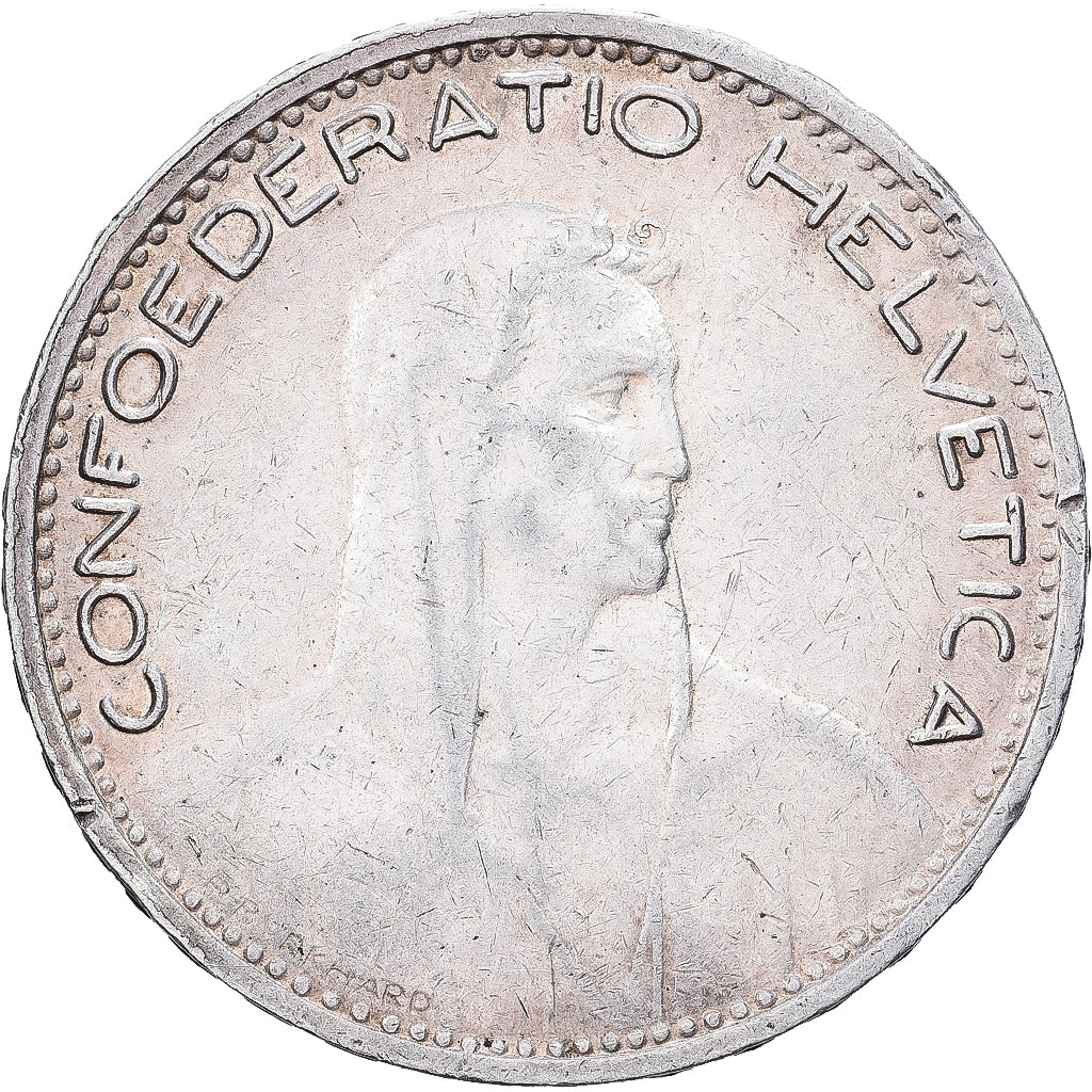 Svizzera, 5 Francs, 1923, Bern, Argento, BB, KM:37