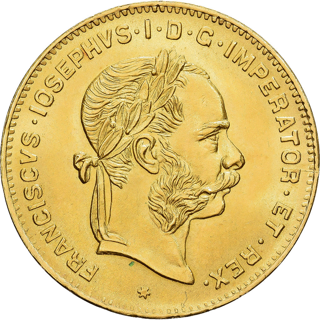 Áustria, Franz Joseph I, 4 Florin 10 Francs, 1892, Vienna, Dourado, MS(63)