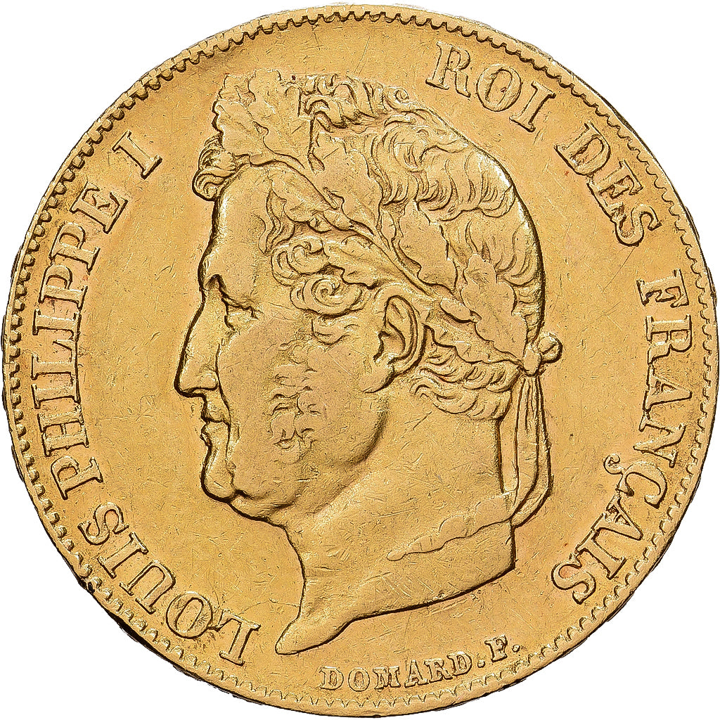 França, 20 Francs, Louis-Philippe, 1837, Paris, Dourado, AU(50-53), KM:750.1