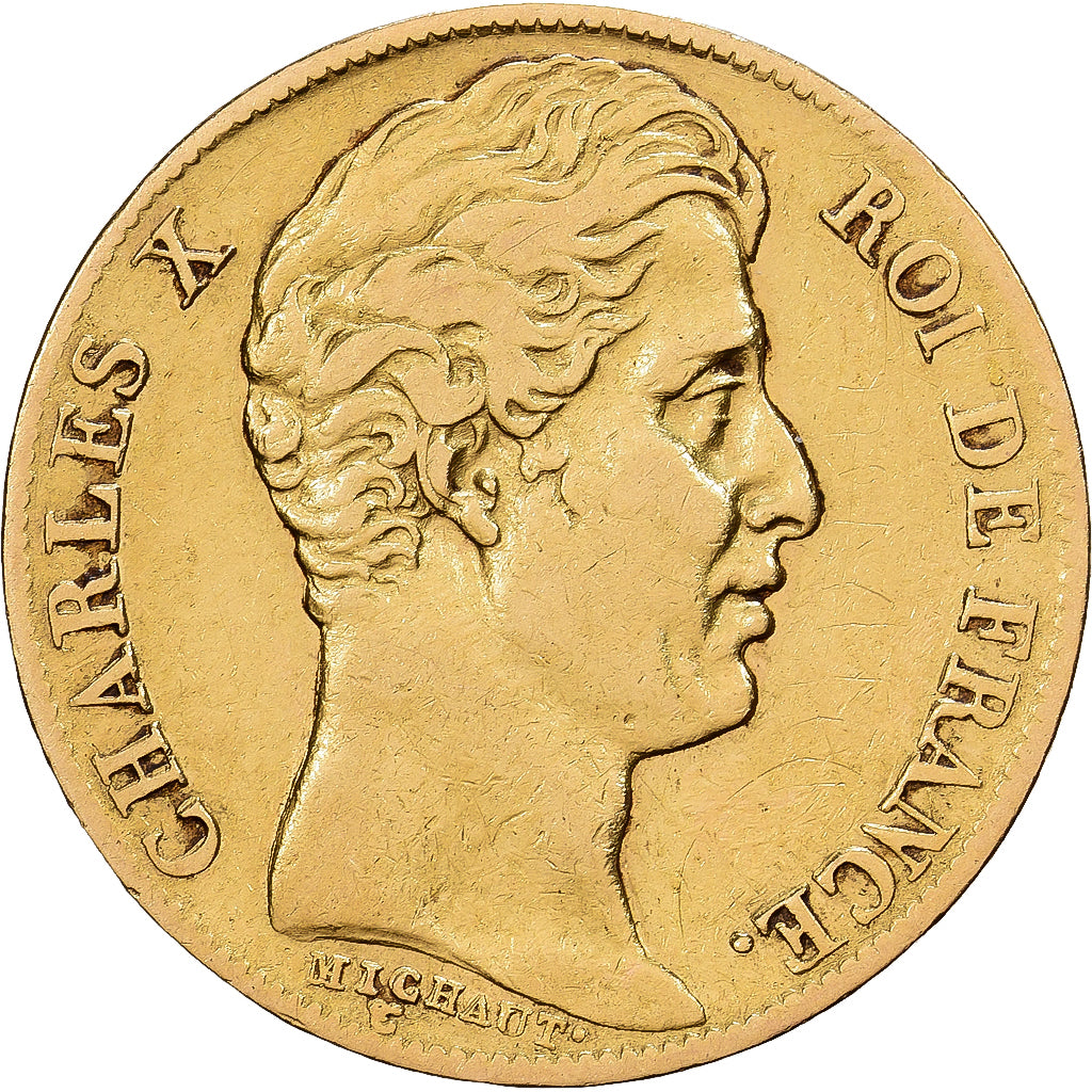 France, 20 Francs, Charles X, 1828, Paris, Or, TTB, KM:726.1