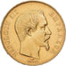 Francia, Napoleon III, 50 Francs, Napoléon III, 1857, Paris, Oro, BB+, KM:785.1