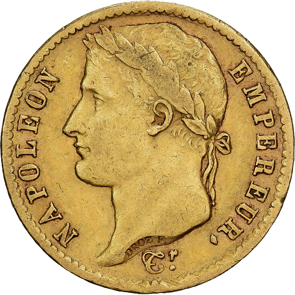 France, 20 Francs, Napoléon I, 1810, Paris, Gold, VF(30-35), KM:695.1