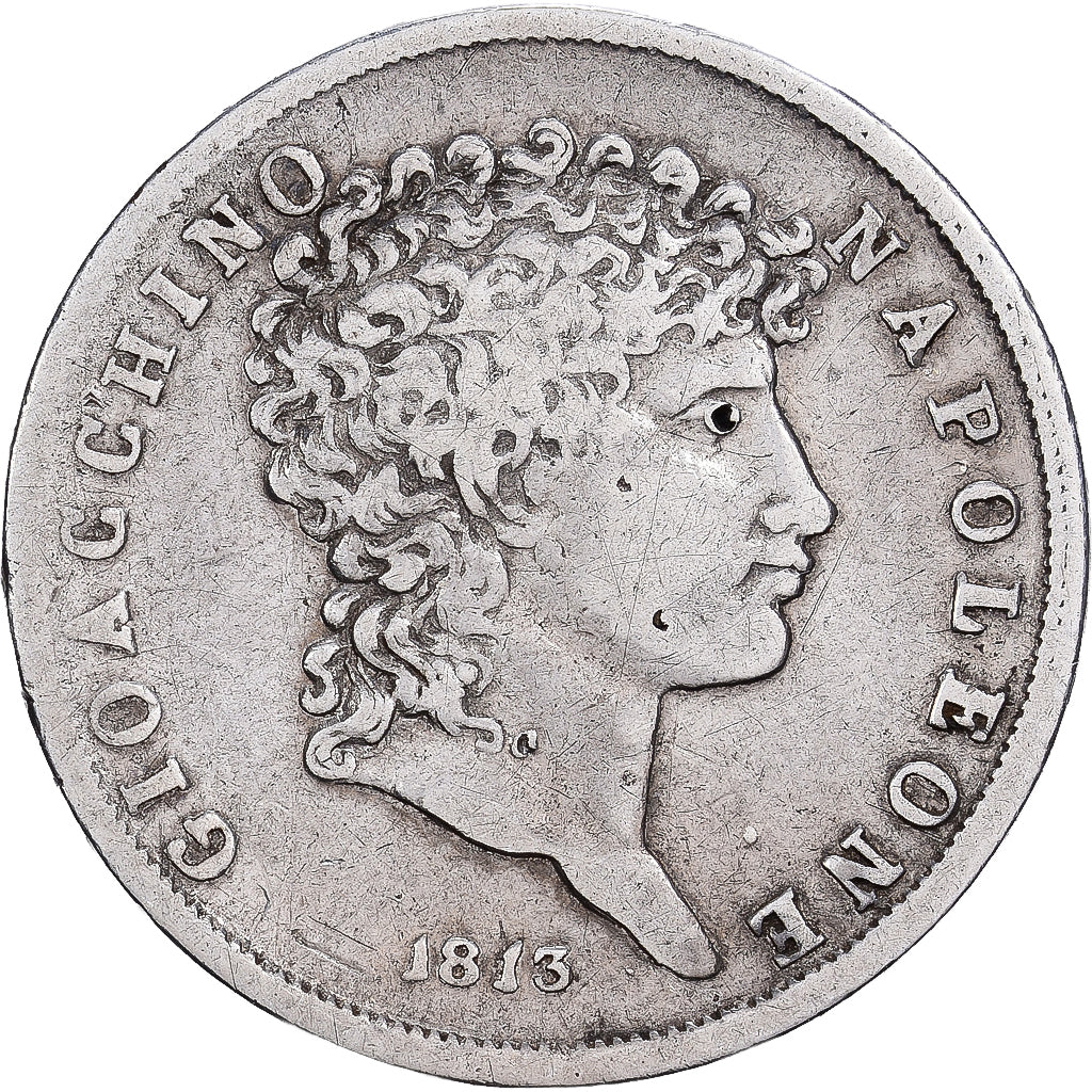 Kingdom of Naples, Joachim Murat, Lira, 1813, Naples, Silver, VF(30-35), KM:257