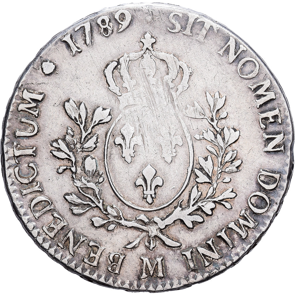 France, Louis XVI, Ecu, Écu aux branches d'olivier, 1789, Toulouse, Silver