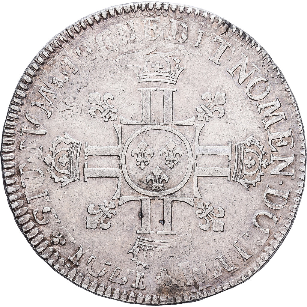 France, Louis XIV, Ecu aux 8 L, Argent, TTB, Gadoury:224, KM:360.1