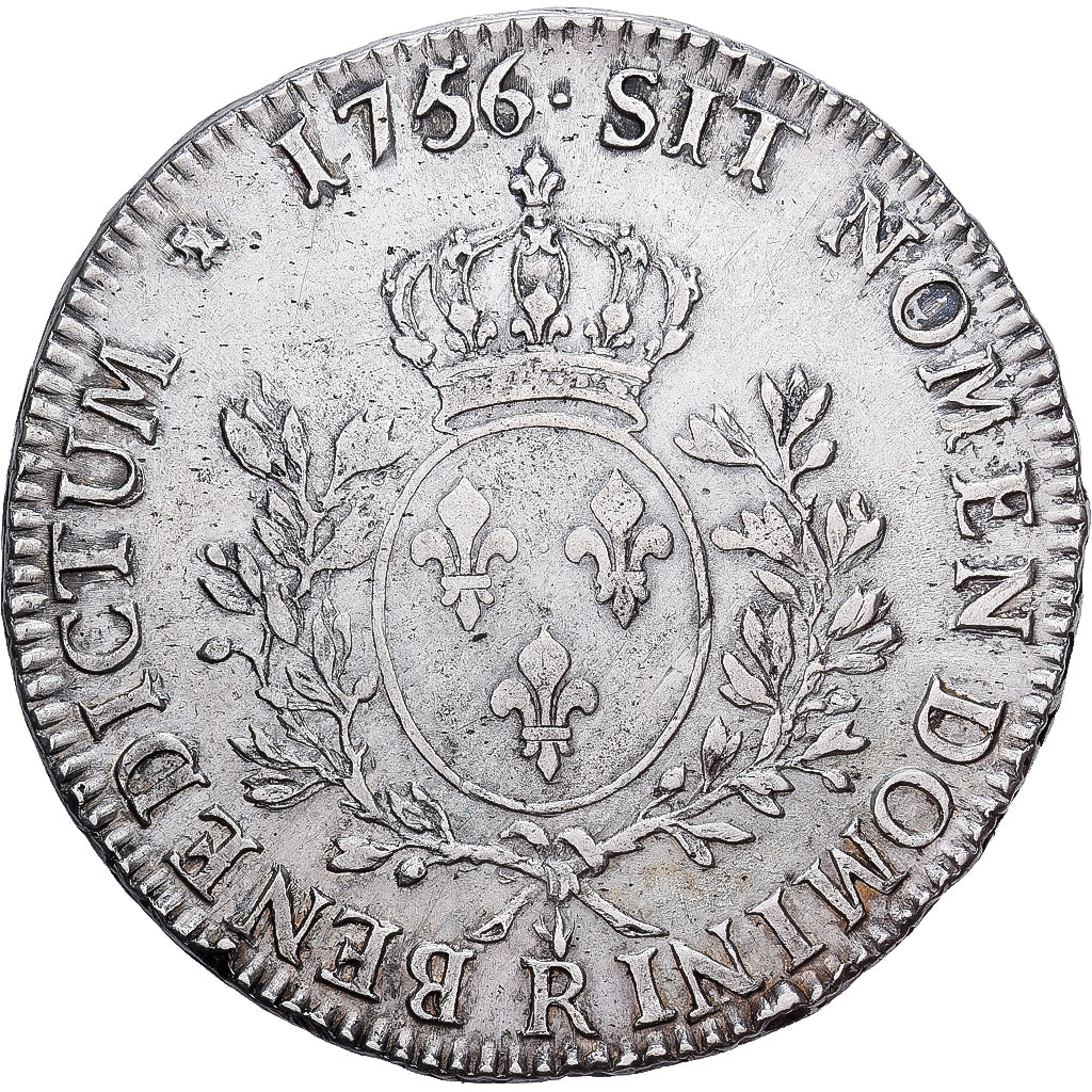 França, Louis XV, Ecu, 1756, Orléans, Prata, EF(40-45), Gadoury:322, KM:523.18