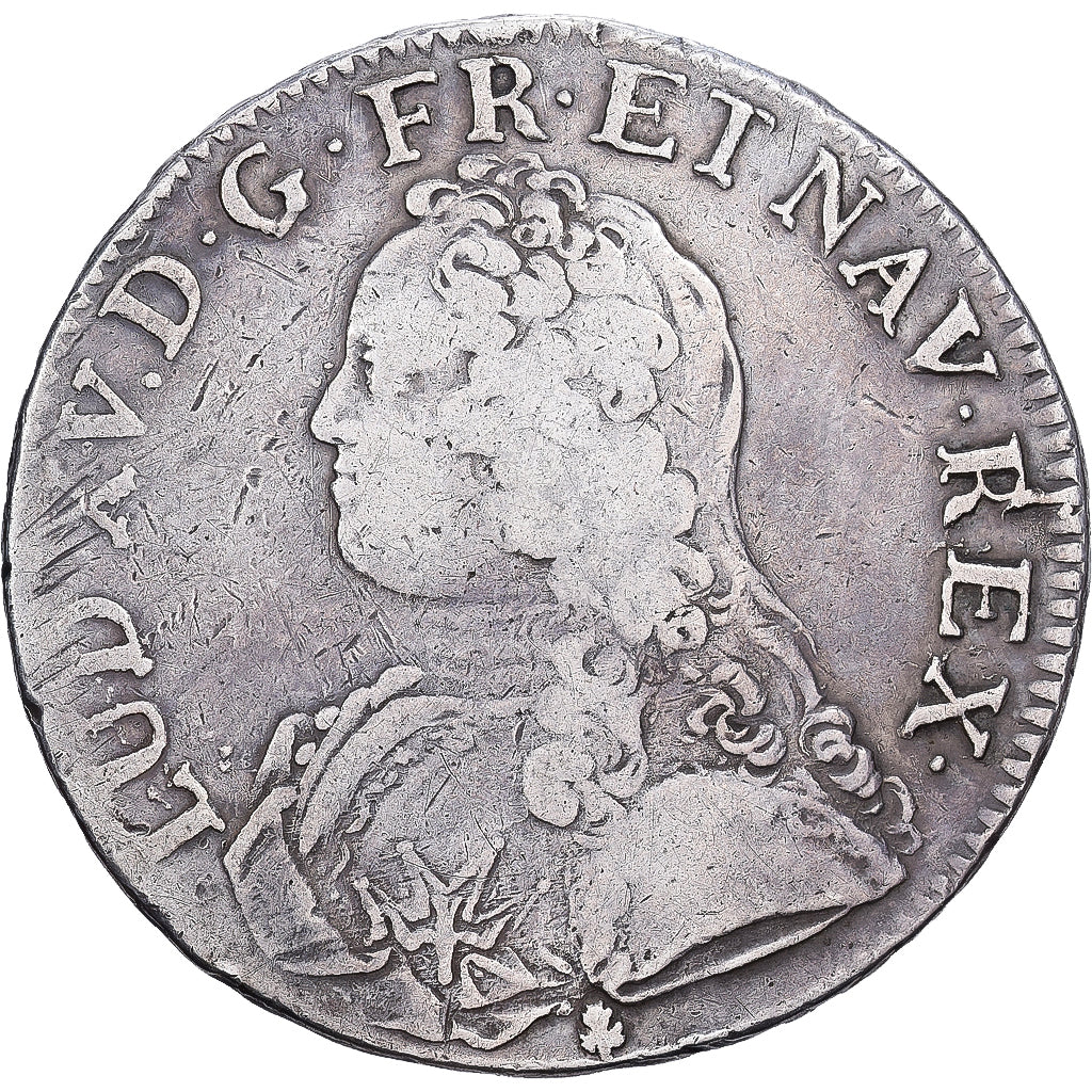 France, Louis XV, Ecu aux branches d'olivier, 1727, Riom, Silver, VF(20-25)