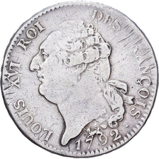 Francja, ECU, 6 Livres, 1792 / AN 4, Paris, Srebro, VF(20-25), Gadoury:55