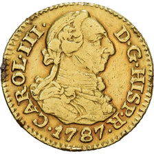 Espanha, Charles III, 1/2 Escudo, 1787, Madrid, Dourado, EF(40-45), KM:425.1