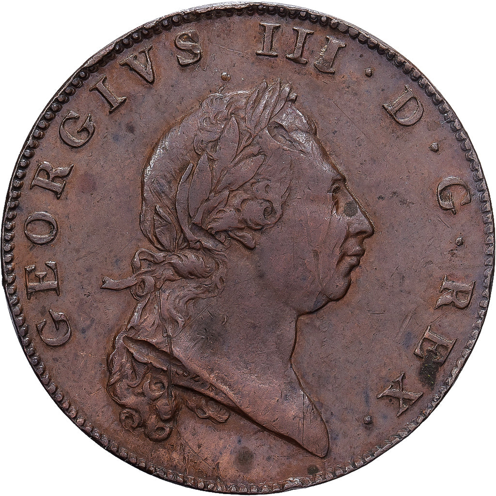 Bermuda, George III, Penny, 1793, Soho, Cobre, EF(40-45), KM:5