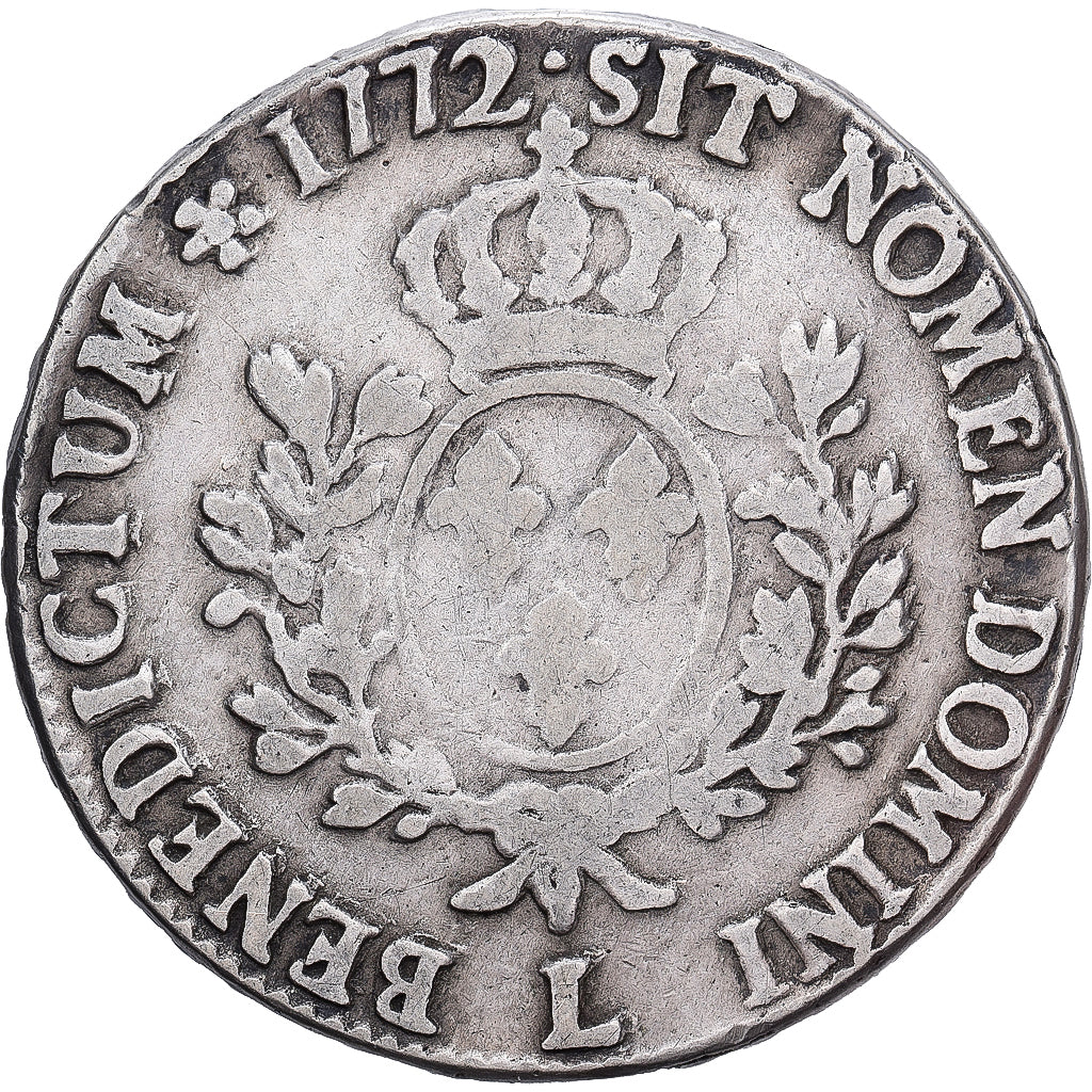 France, Louis XV, Écu à la vieille tête, 1772, Bayonne, Silver, VF(20-25)