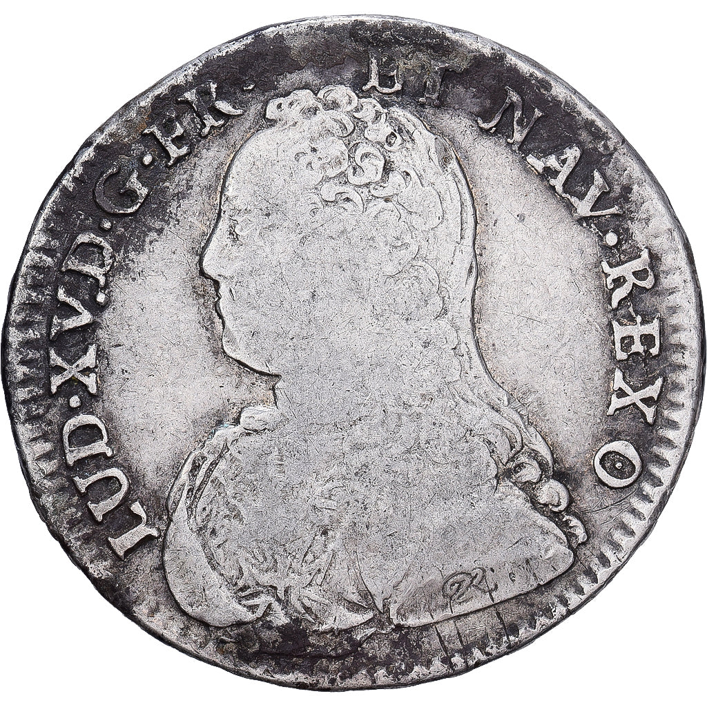France, Louis XV, 1/2 Ecu aux branches d'olivier, 1729, Tours, Silver