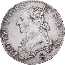 França, Louis XVI, 1/2 Ecu, 1784, Paris, Prata, AU(50-53), Gadoury:355