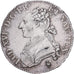 França, Louis XVI, 1/2 Ecu, 1784, Paris, Prata, AU(50-53), Gadoury:355