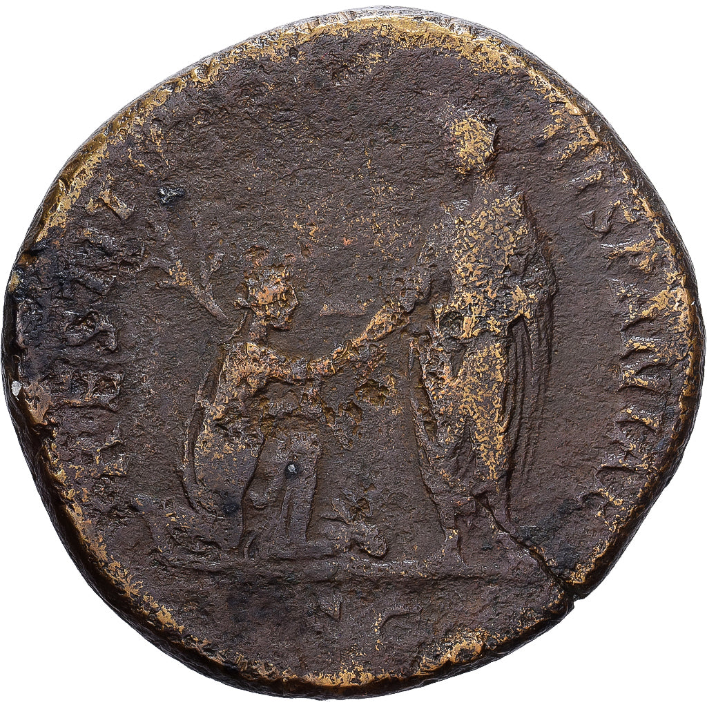 Roman Empire, Hadrian, Sestertius, 136, Rome, Bronze, VF(20-25), RIC:954