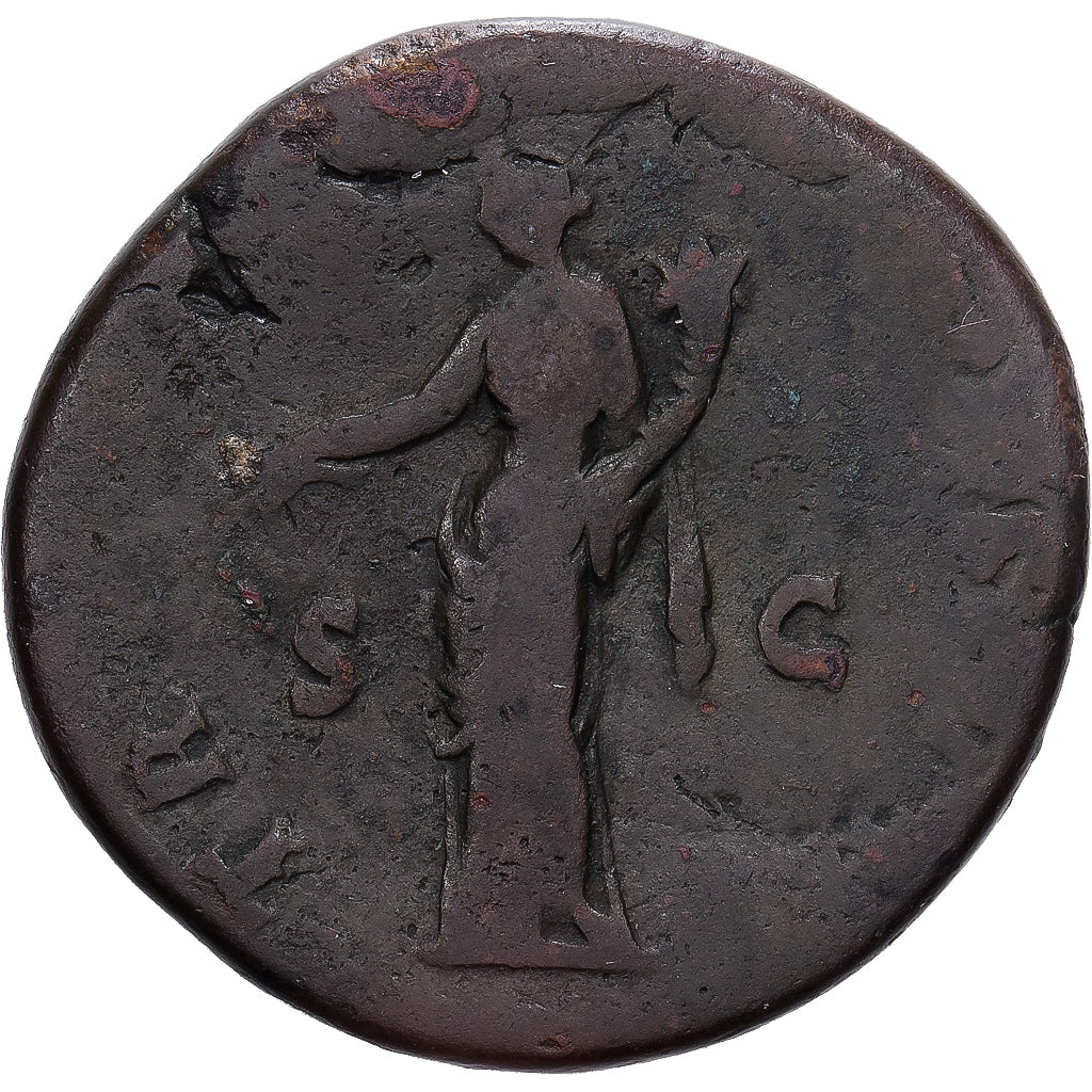 Roman Empire, Antoninus Pius, Sestertius, 147, Rome, Brązowy, VG(8-10)