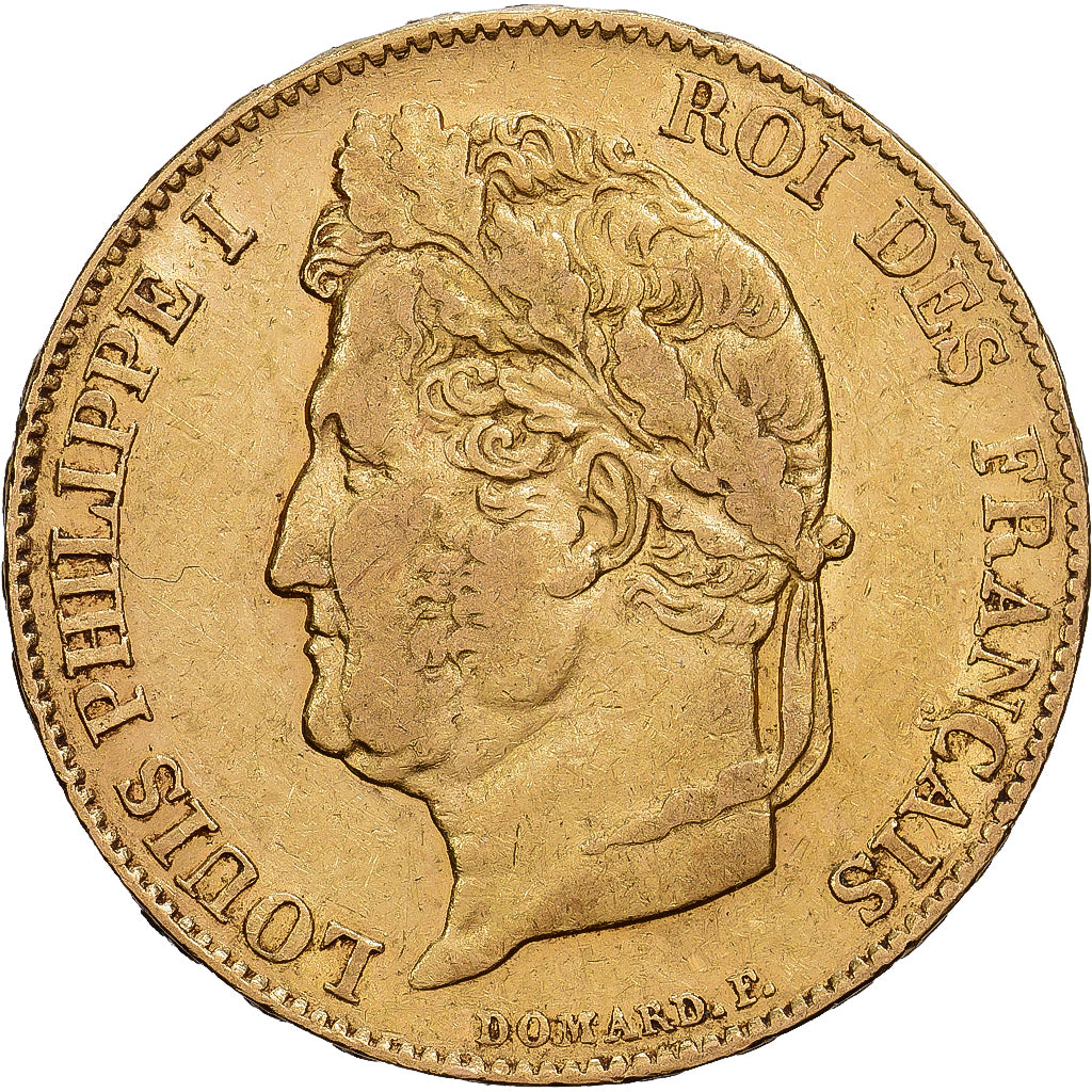 France, 20 Francs, Louis-Philippe, 1839, Paris, Gold, EF(40-45), KM:750.1