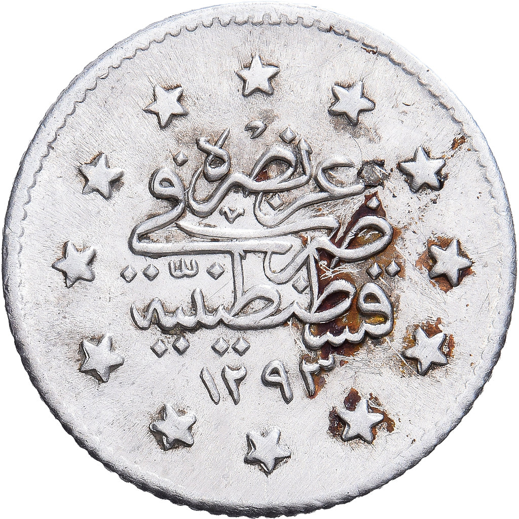Türkei, Abdul Hamid II, Kurus, 1884, Istanbul, Silber, VZ