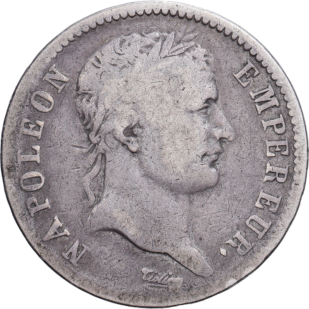 Francja, Franc, Napoléon I, 1811, Paris, Srebro, VF(20-25), KM:692.1