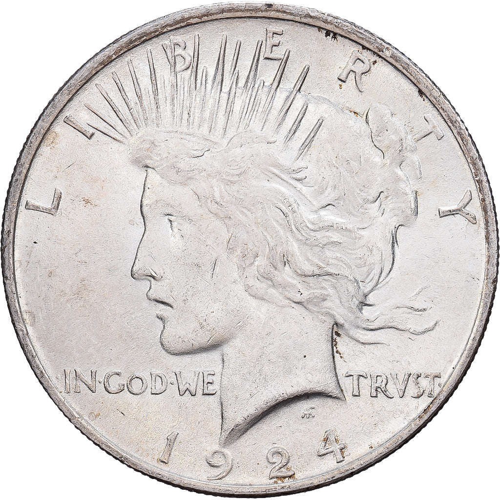 Dollar, Peace Dollar, 1924, Philadelphia, Silber, SS, KM:150
