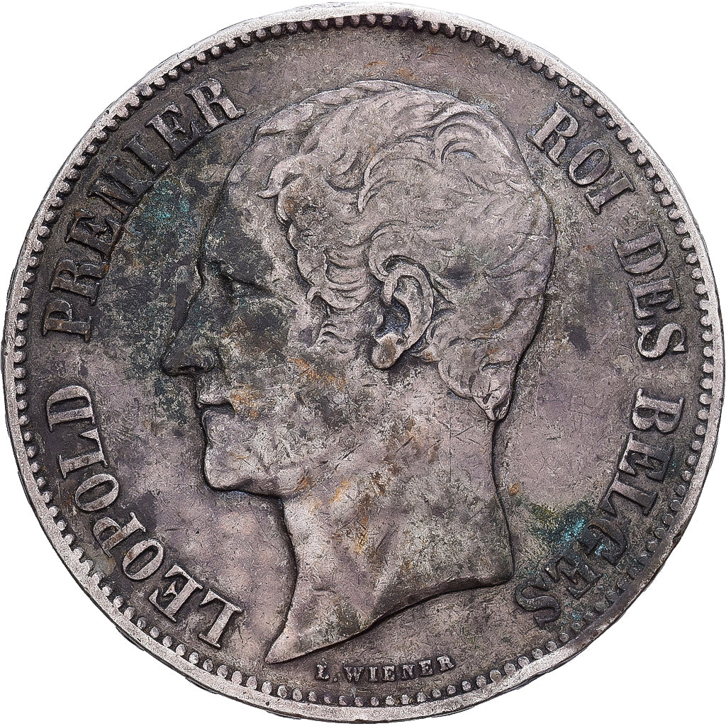 Belgium, Leopold I, 5 Francs, 5 Frank, 1851, Brussels, Silver, VF(30-35), KM:17