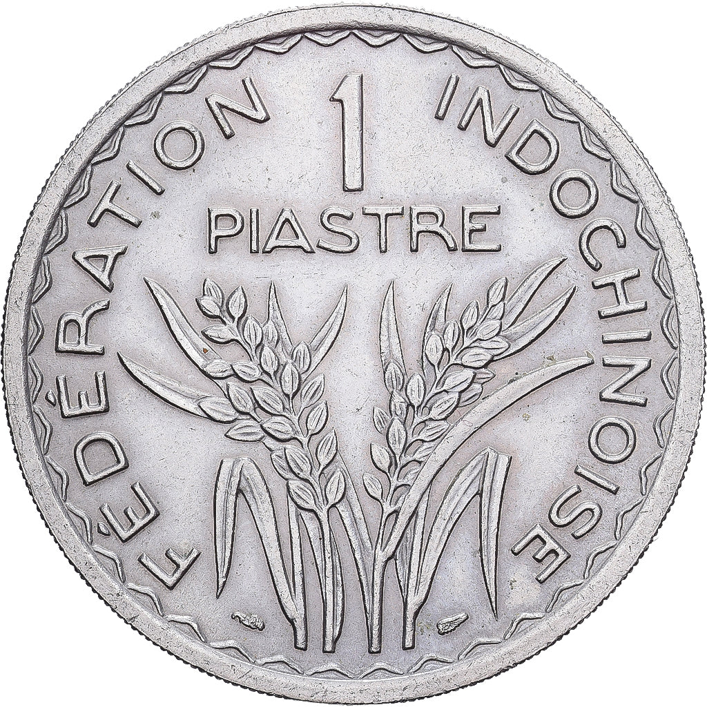 Francuskie Indochiny, Piastre, 1947, Paris, Miedź-Nikiel, EF(40-45), KM:32.2