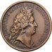França, medalha, Louis XIV, Bataille de Cassel, 1677, Bronze, MS(60-62)
