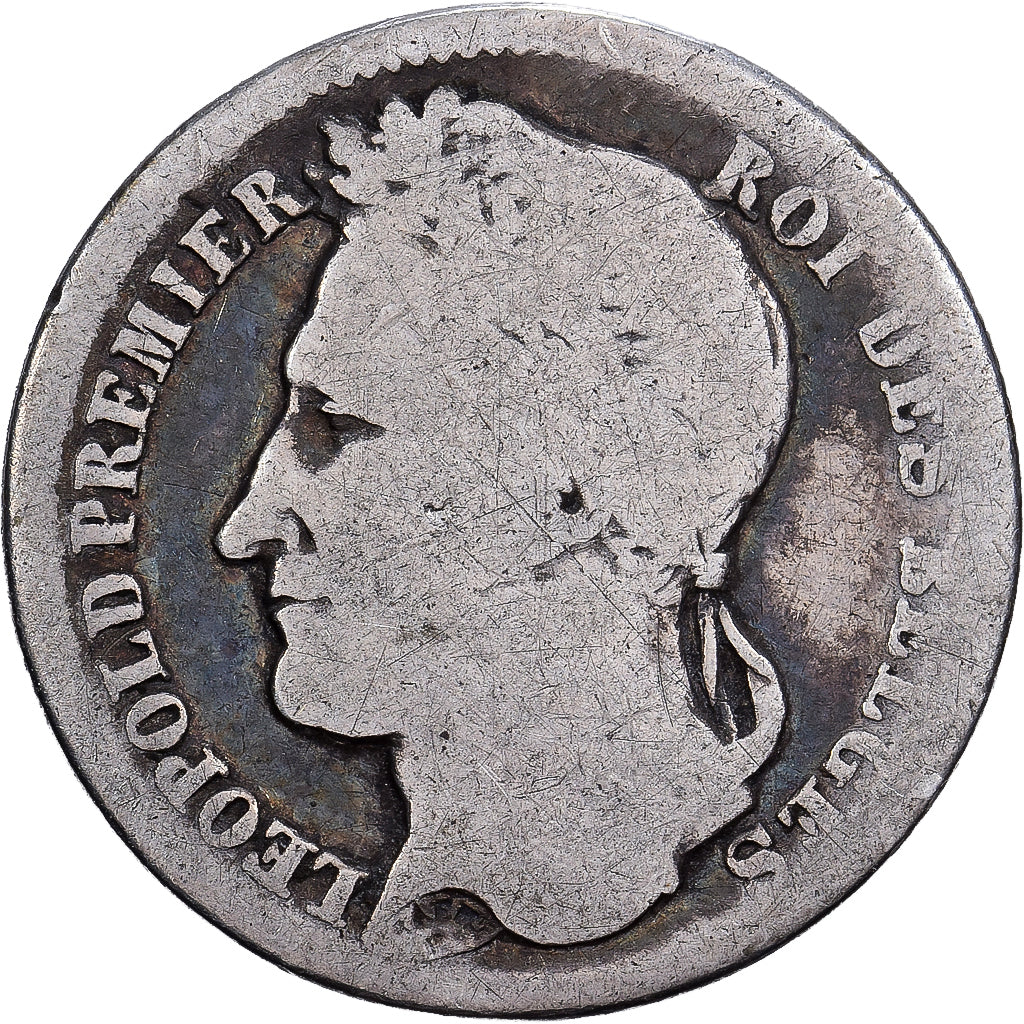 Belgio, Leopold I, 1/4 Franc, 1834, Brussels, Argento, MB, KM:8