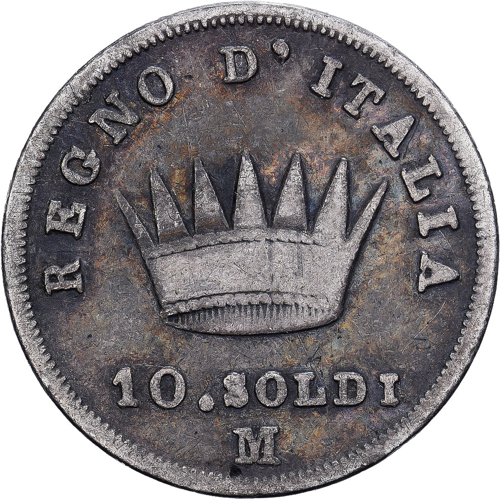 Estados italianos, KINGDOM OF NAPOLEON, Napoleon I, 10 Soldi, 1814, Milan