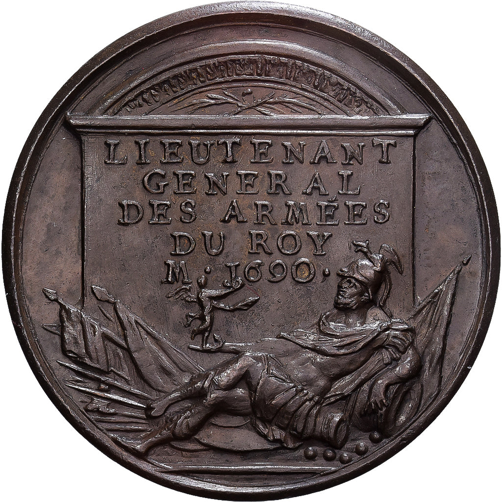 França, medalha, CLAUDE BERBIER DU METZ, 1690, Bronze, Dassier, MS(60-62)
